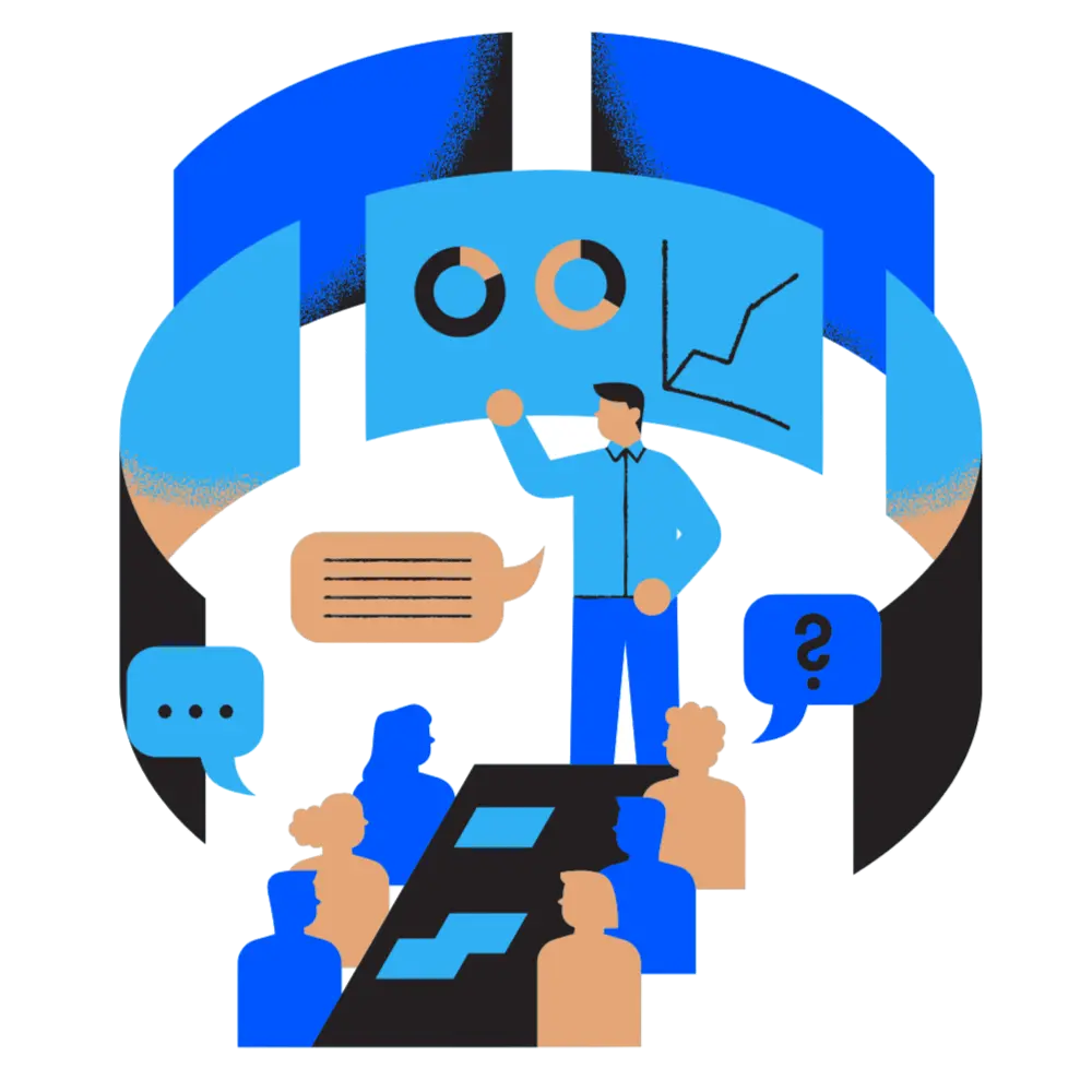 Two people making a deal that turns into a money tree symbolizing CRM-driven revenue growth.