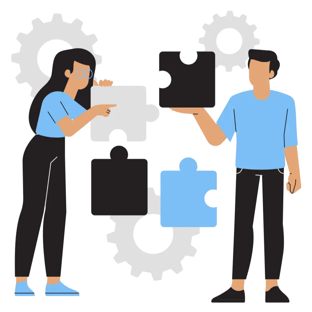 Two people making a deal that turns into a money tree symbolizing CRM-driven revenue growth.